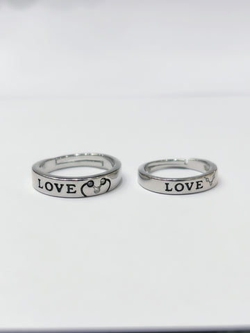 Silver couple ring