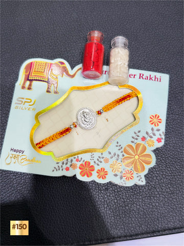 Pure silver rakhi