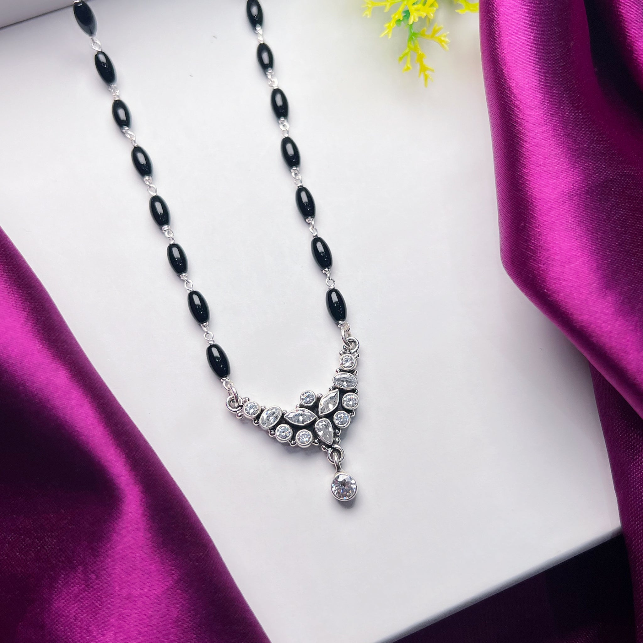 PURE SILVER MANGALSUTRA 🧿