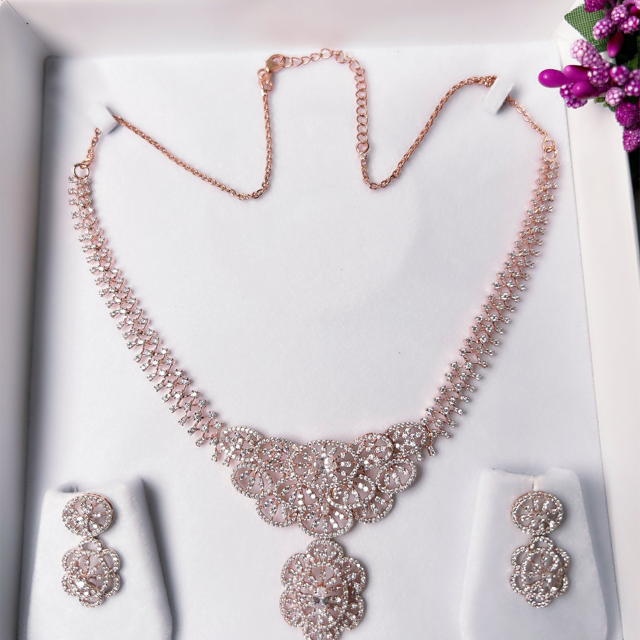 Silver Necklace Set