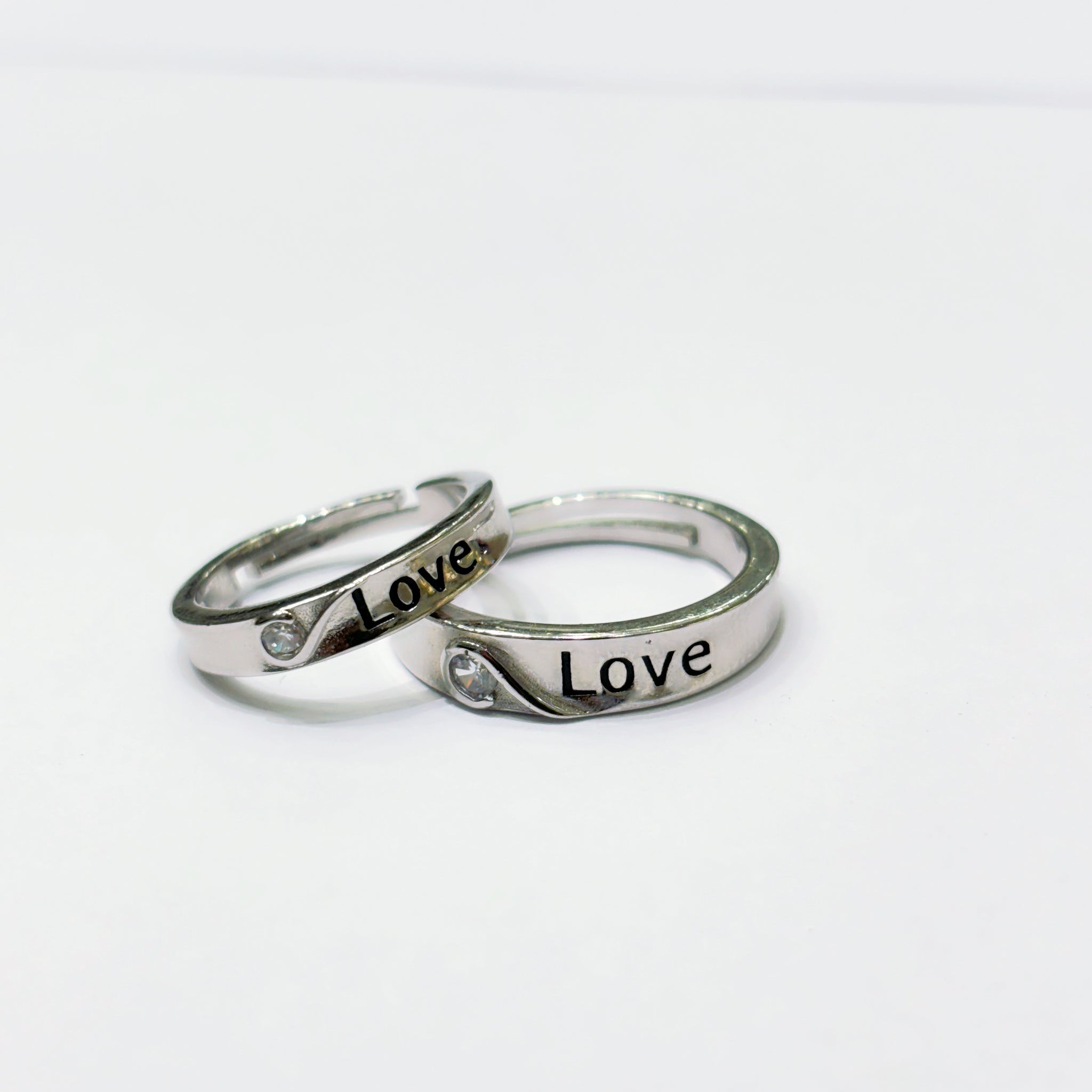 Silver couple ring