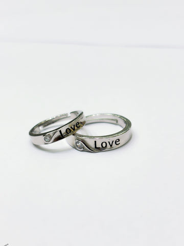 Silver couple ring