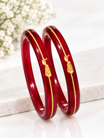 Peacock Gold Taar Bangle