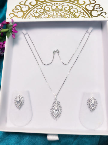 Silver Chain Pendent set