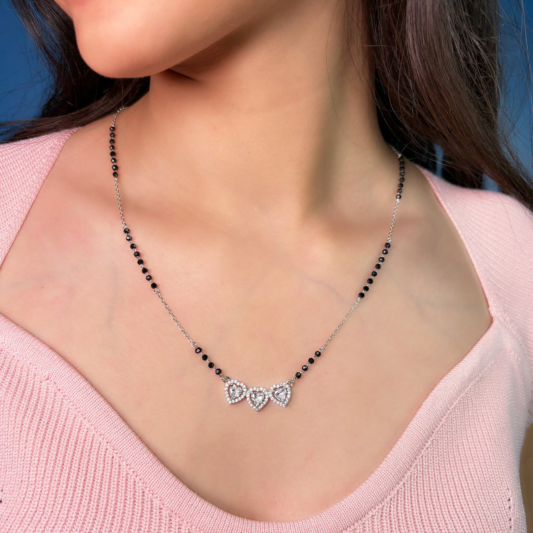 Silver mangalsutra