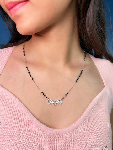 Silver mangalsutra