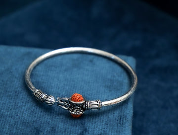 PURE SILVER RUDRAKHSH KADA