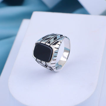 PURE SILVER MENS RING