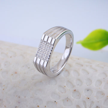 PURE SILVER MENS RING