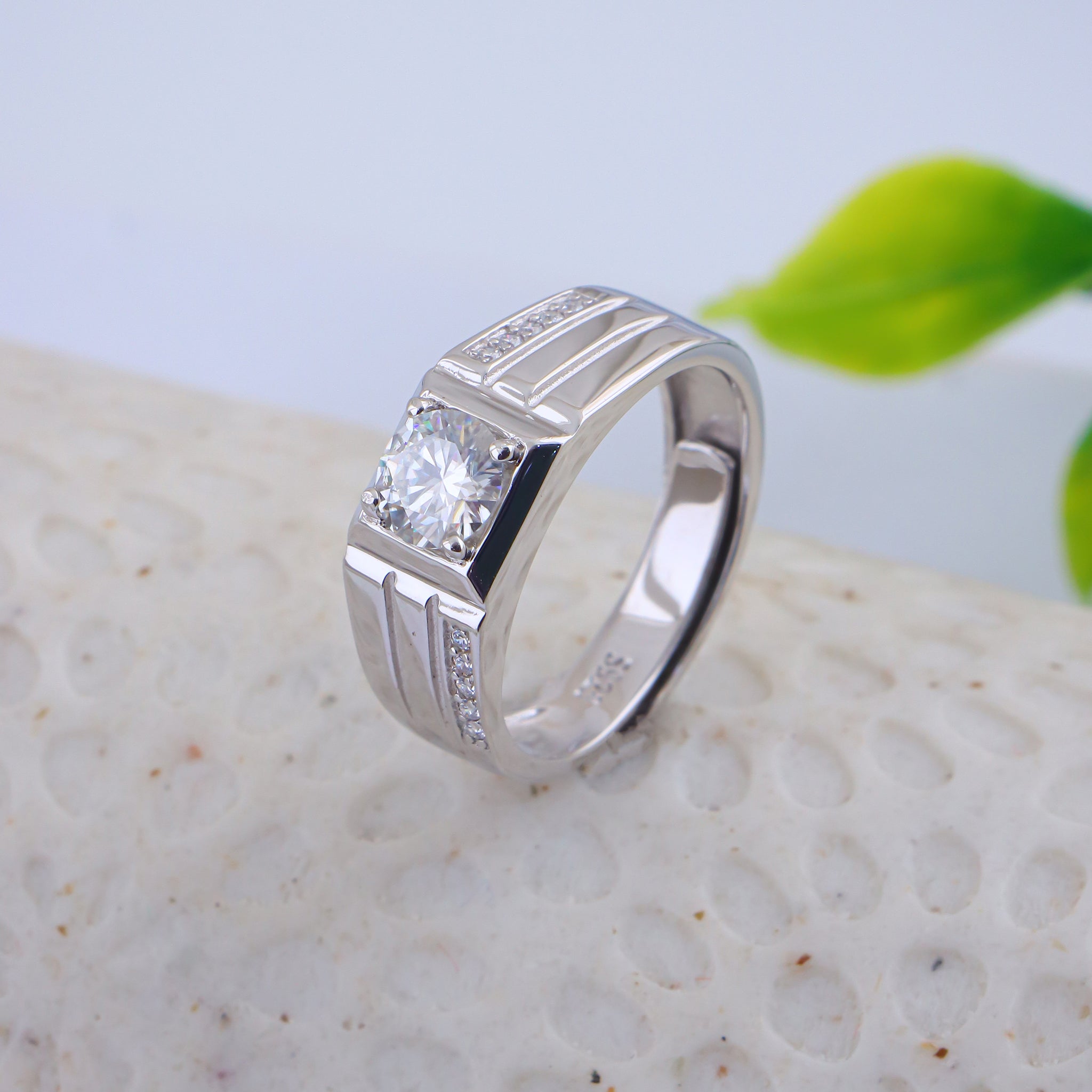 PURE SILVER MENS RING