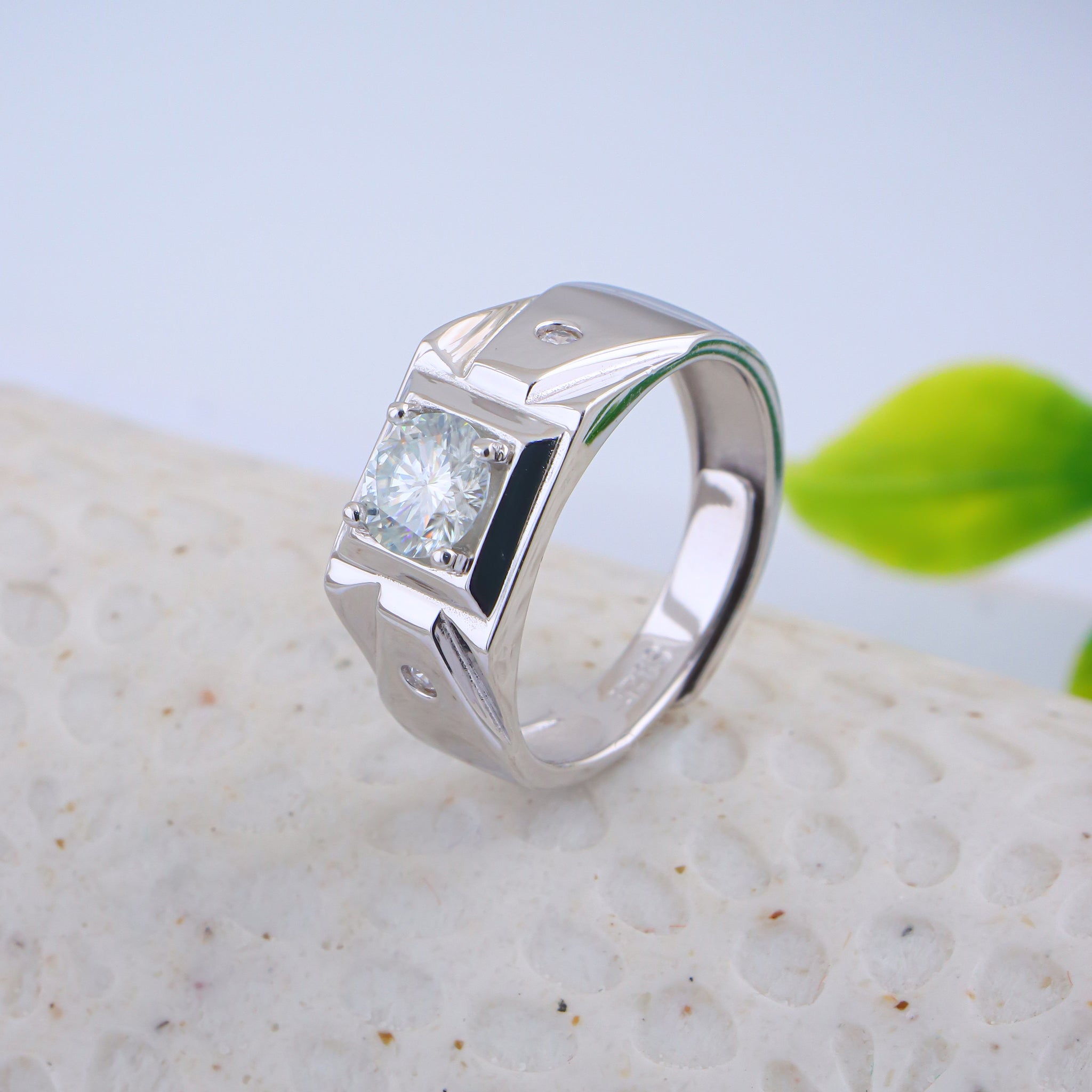 PURE SILVER MENS RING