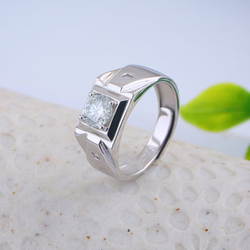 PURE SILVER MENS RING