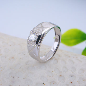 PURE SILVER MENS RING