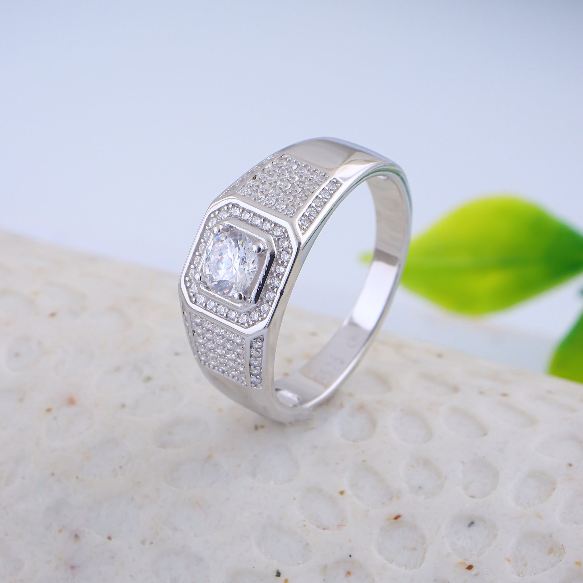PURE SILVER MENS RING