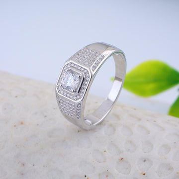 PURE SILVER MENS RING