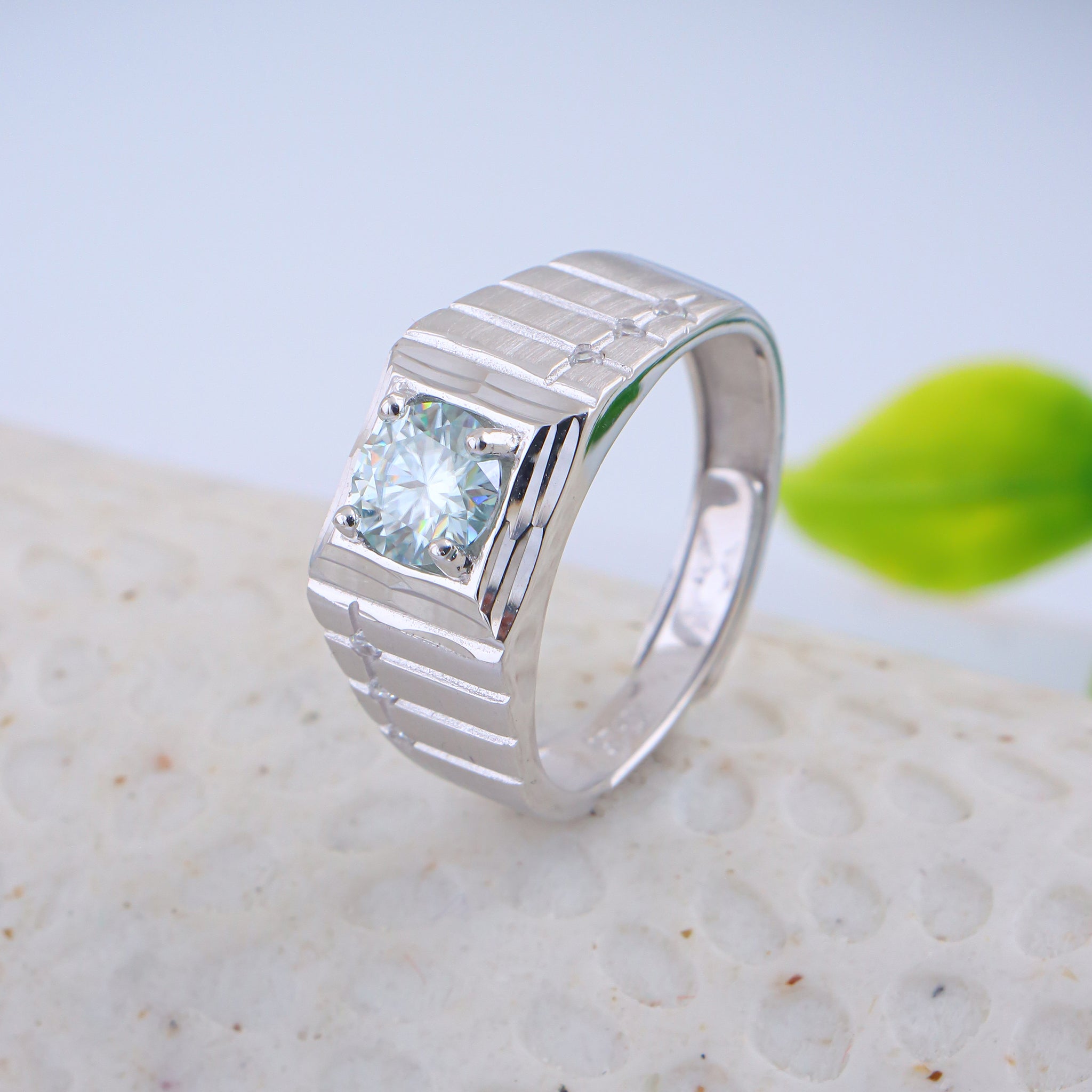 PURE SILVER MENS RING