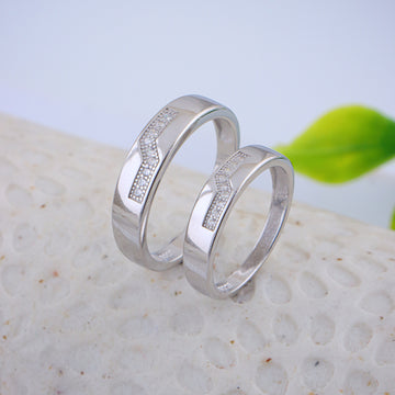 PURE SILVER COUPLE RING