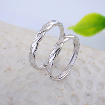 PURE SILVER COUPLE RING