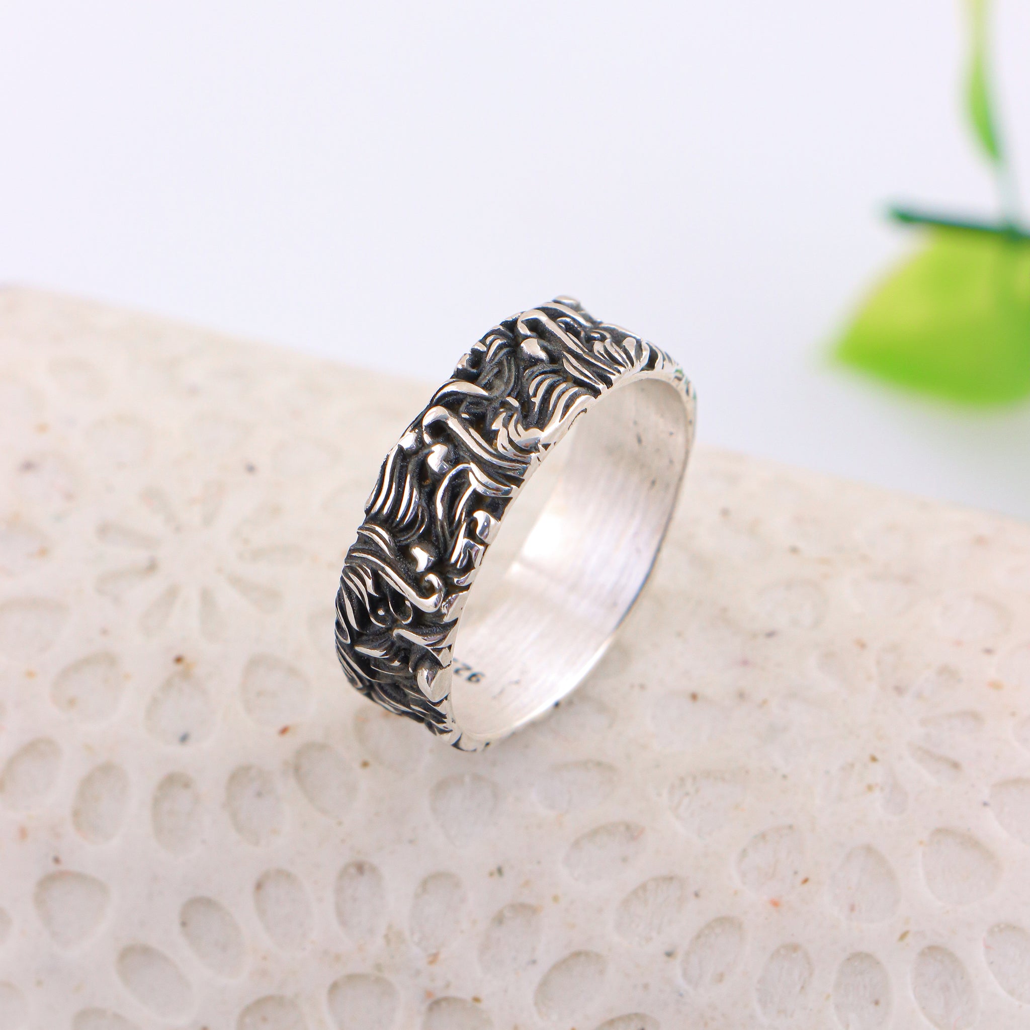 PURE SILVER MENS RING