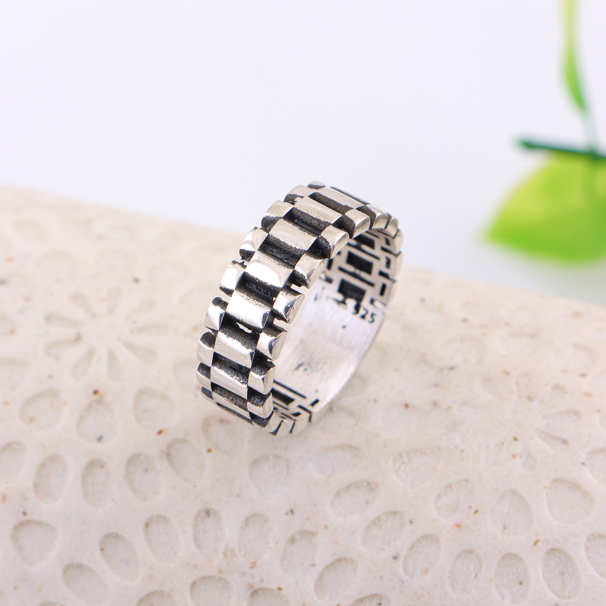 PURE SILVER MENS RING