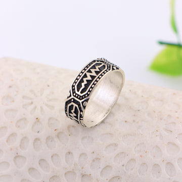 PURE SILVER MENS RING