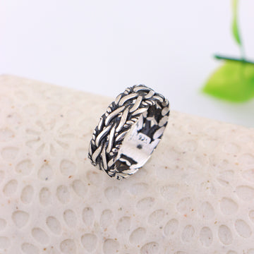 PURE SILVER MENS RING