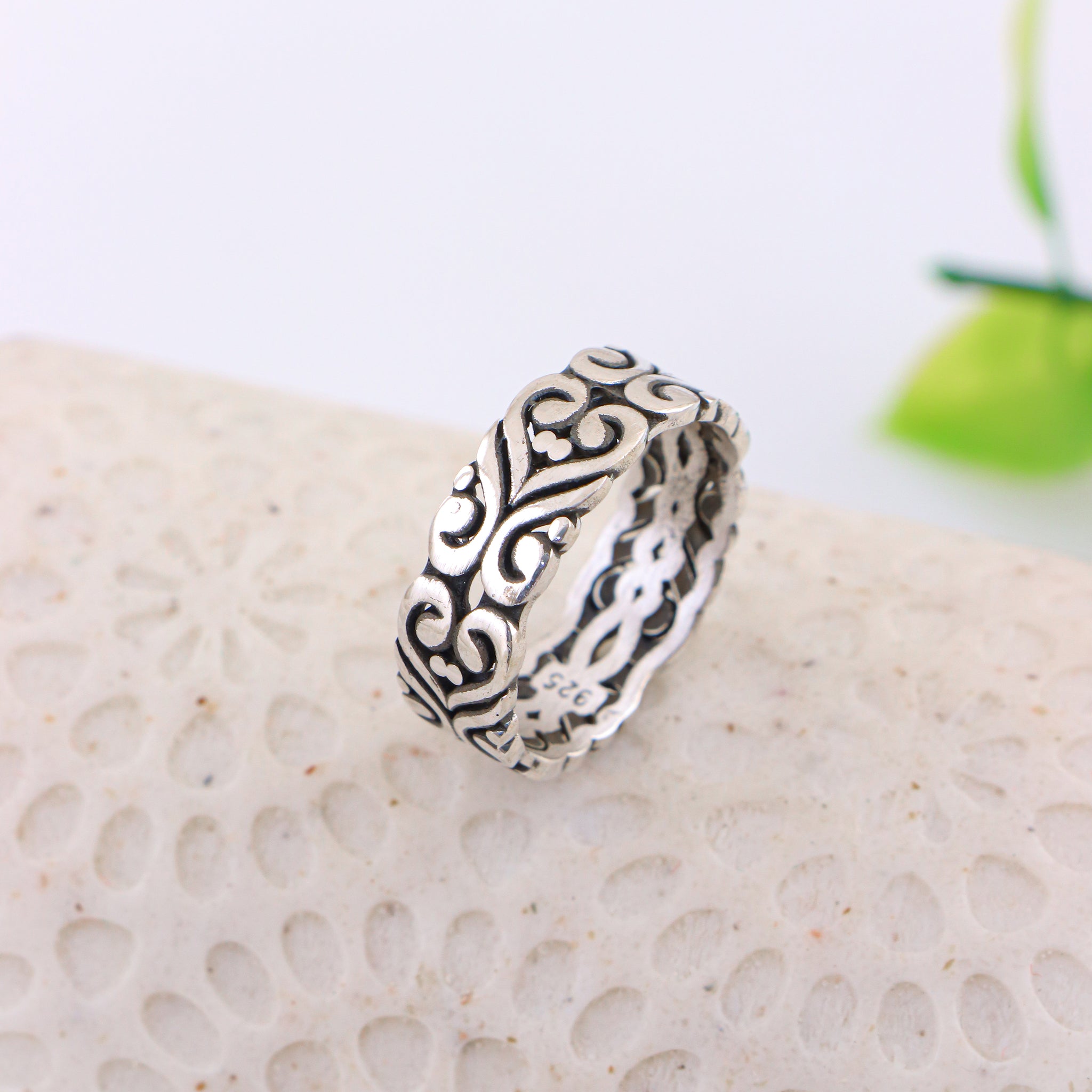 PURE SILVER MENS RING