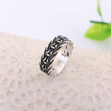 PURE SILVER MENS RING