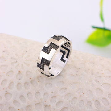 PURE SILVER MENS RING