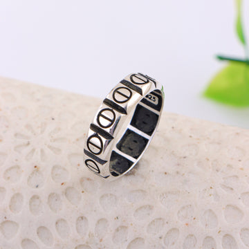 PURE SILVER MENS RING