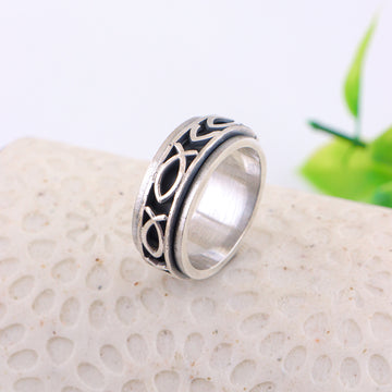 PURE SILVER MENS RING
