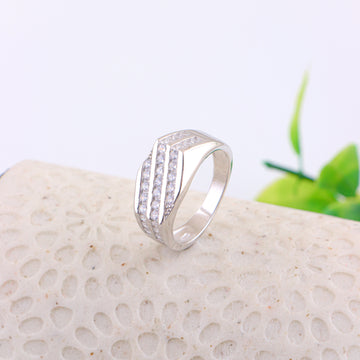 PURE SILVER MENS RING