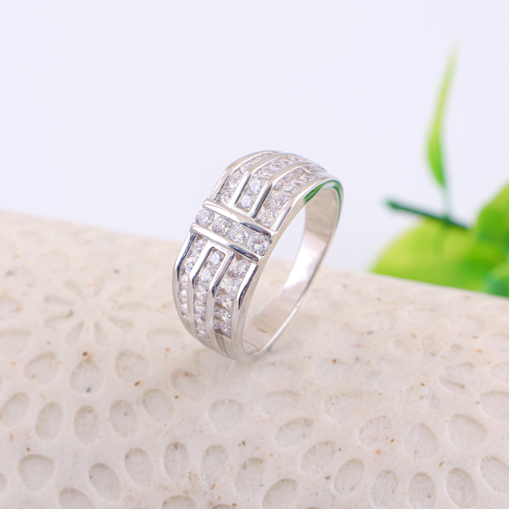 PURE SILVER MENS RING