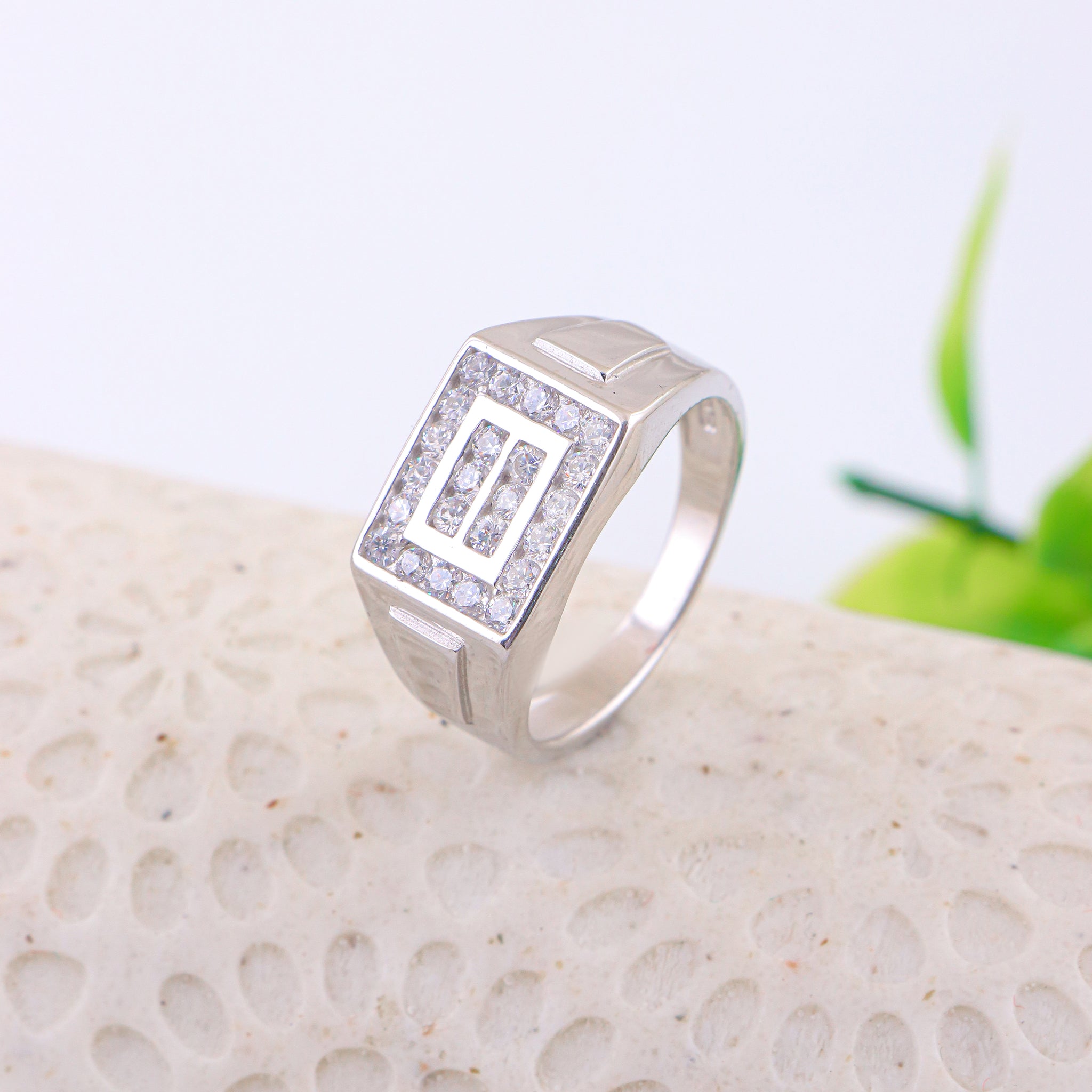 PURE SILVER MENS RING