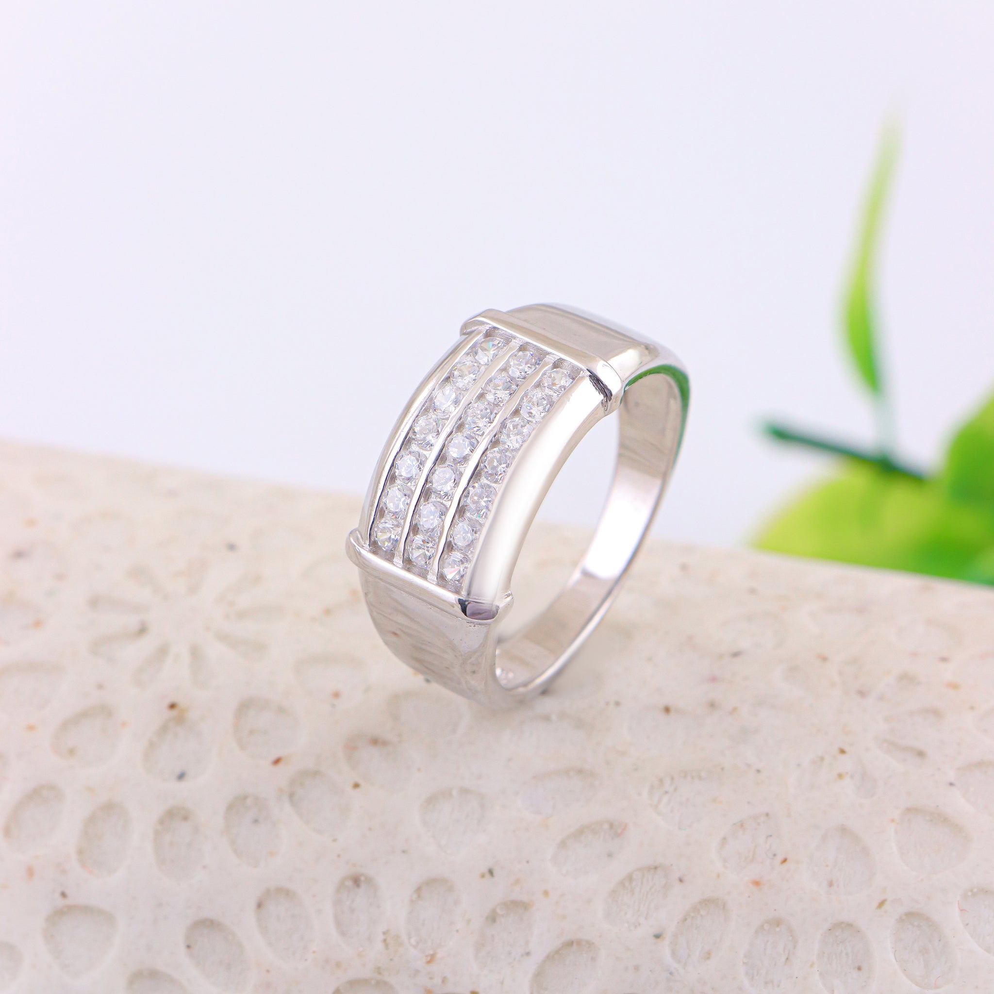 PURE SILVER MENS RING