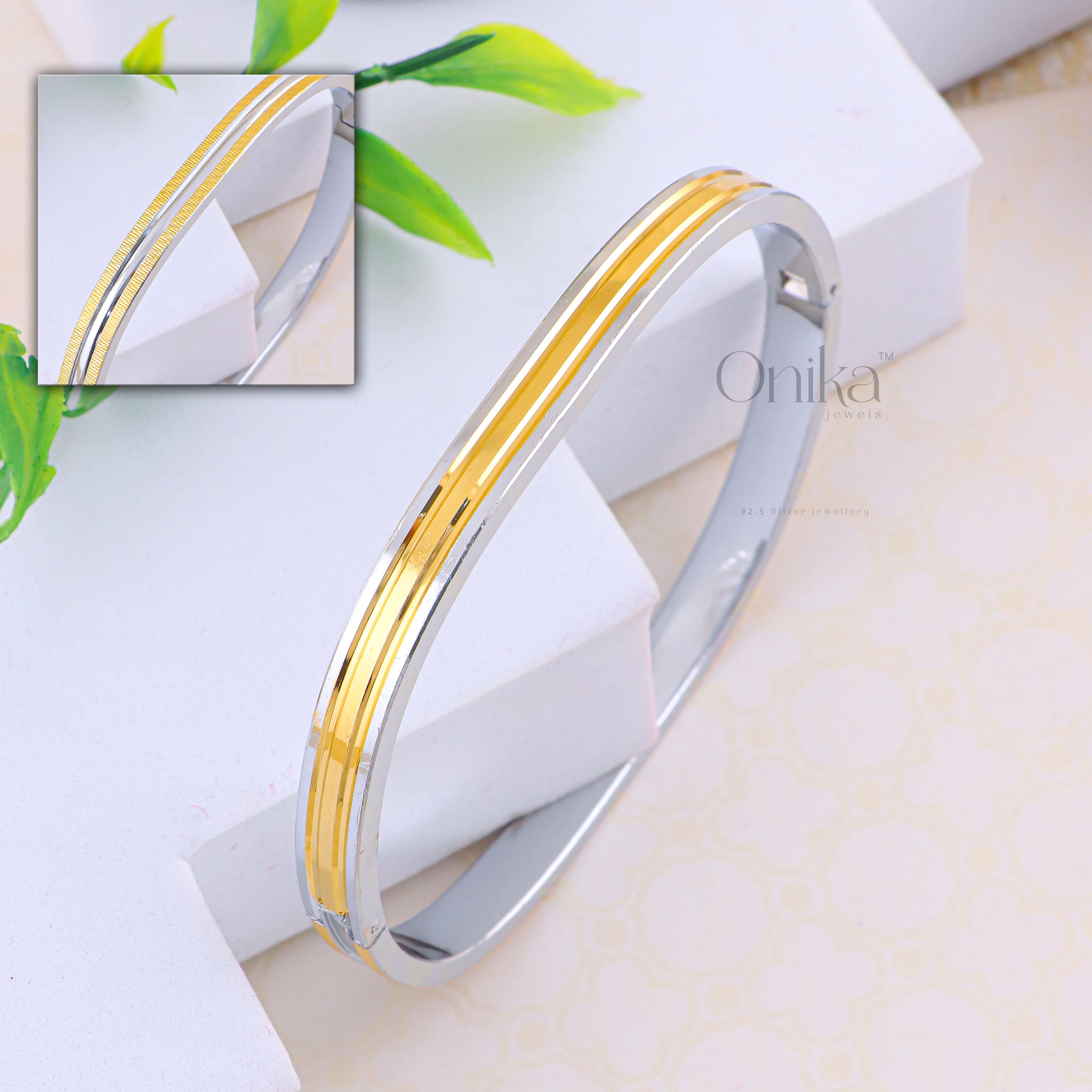 PURE SILVER MENS KADA