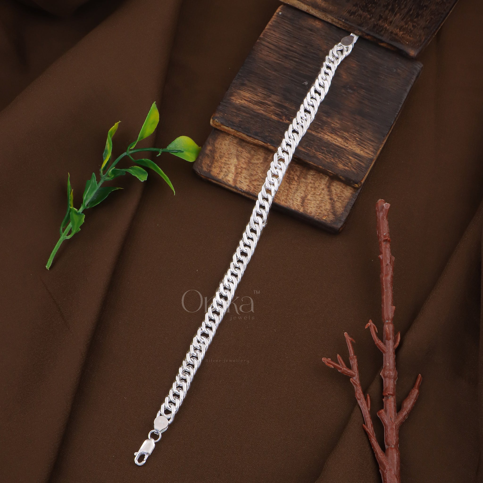 PURE SILVER MENS BRACELETE