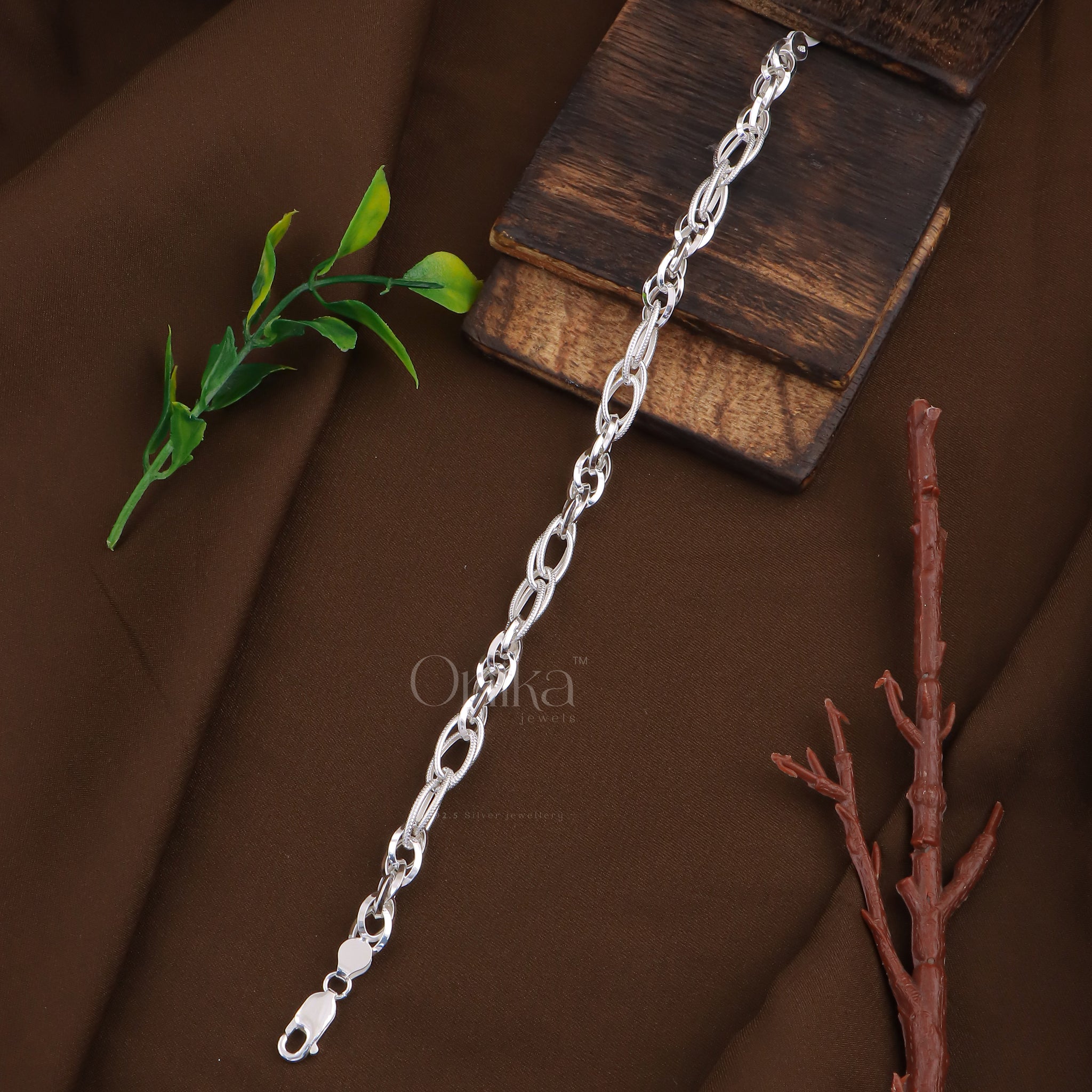 PURE SILVER MENS BRACELETE