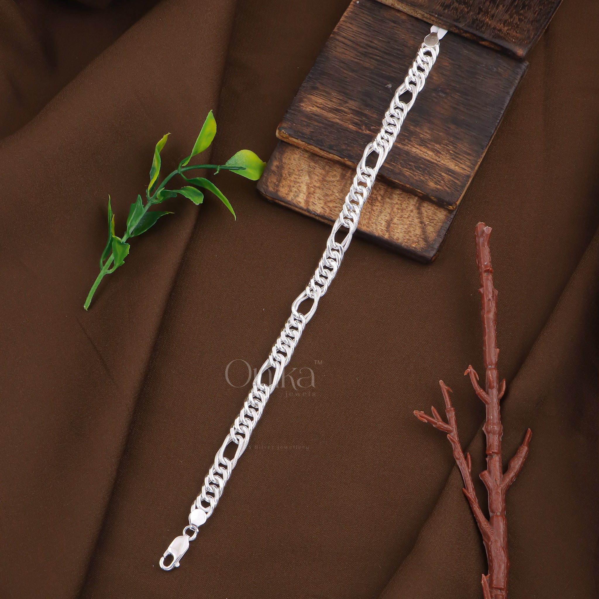 PURE SILVER MENS BRACELETE