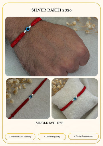 Pure silver rakhi