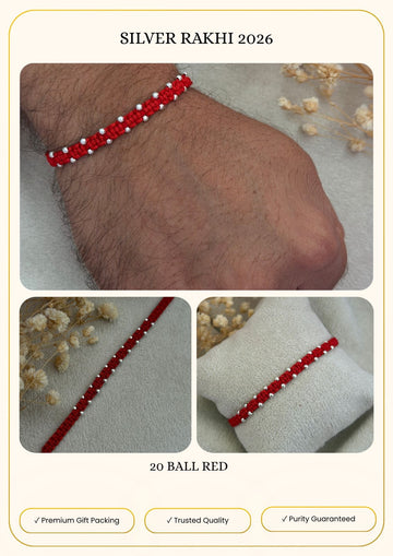 Pure silver rakhi