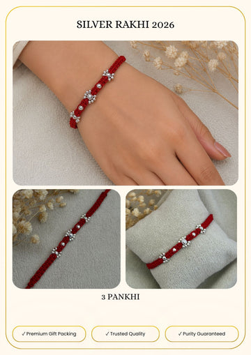 Pure silver rakhi