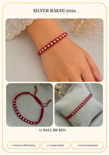 Pure silver rakhi