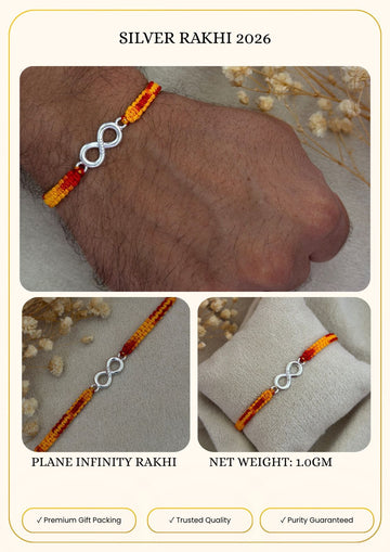 Pure silver rakhi